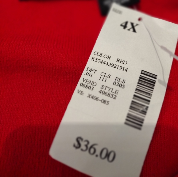 x2 Maggie Barnes TAGS Tank Tops, 4X/ 26W, Round neck, stretch,Turquoise & FUSCIA - Picture 3 of 10